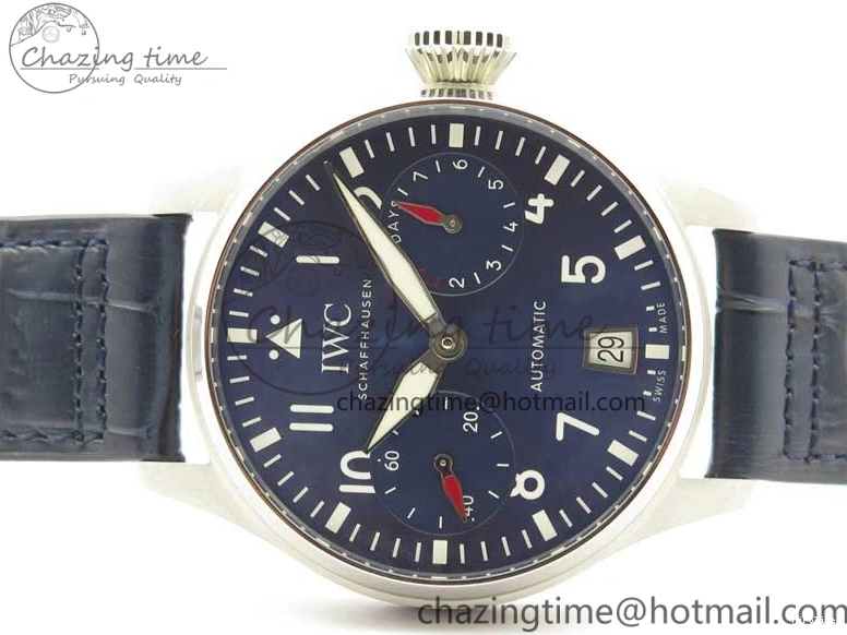 MIROTIME 0124 Supportive Big Pilot IW501008 “Boutique London” SS ZF Best Edition Blue Dial on Blue Leather Strap A 7106